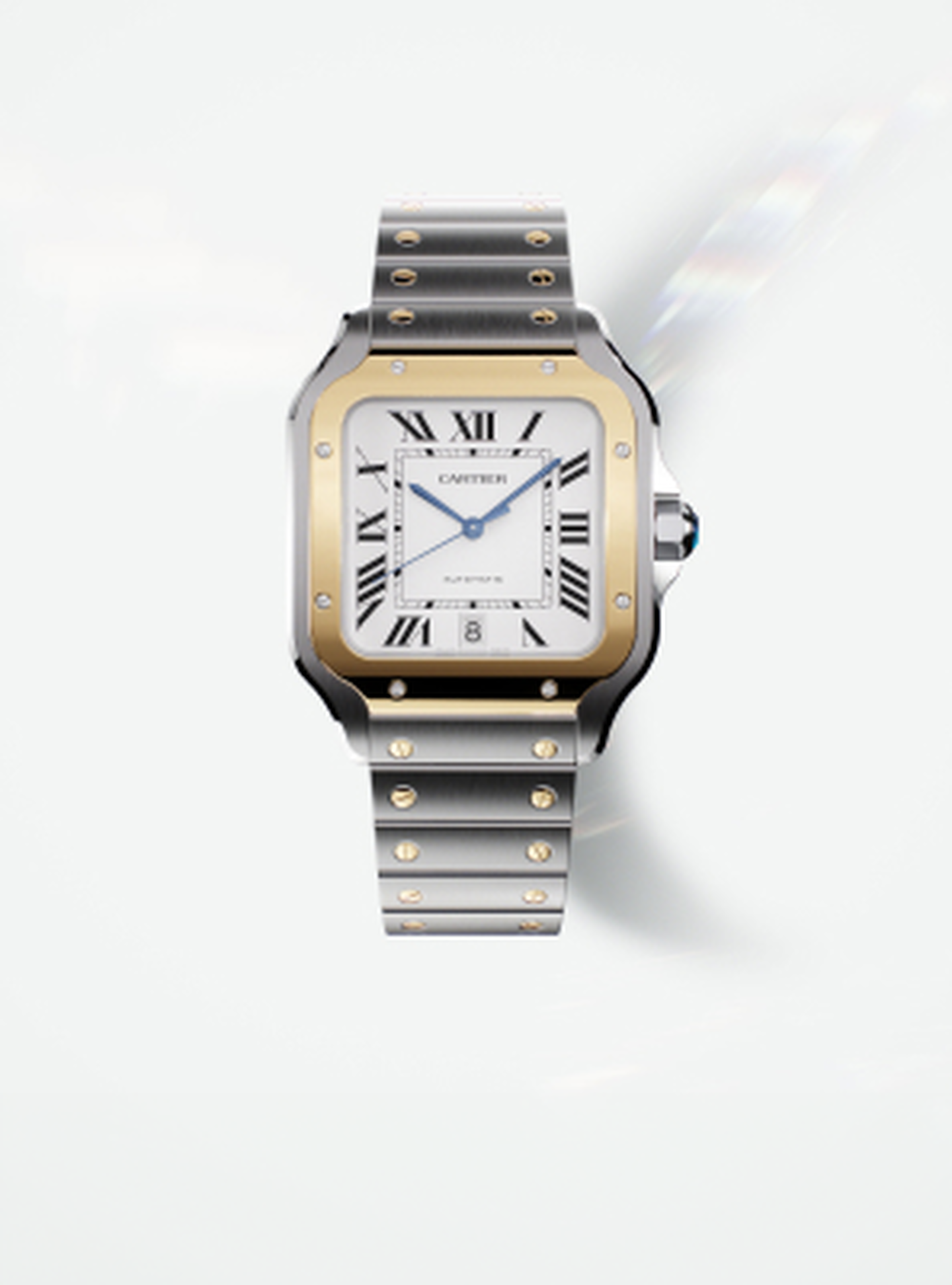 Santos de Cartier watch on a white background.